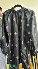Load image into Gallery viewer, Black and Floral Mini Dress (Cynthia Rowley)
