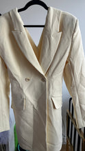 Load image into Gallery viewer, Butter Yellow Tux Mini Dress 6
